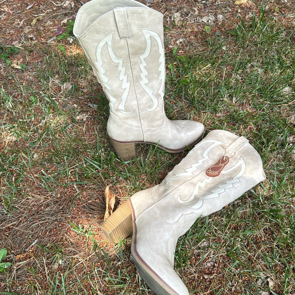WORN ONCE for a concert. MIA brand western heeled boots. Super comfy gel sole